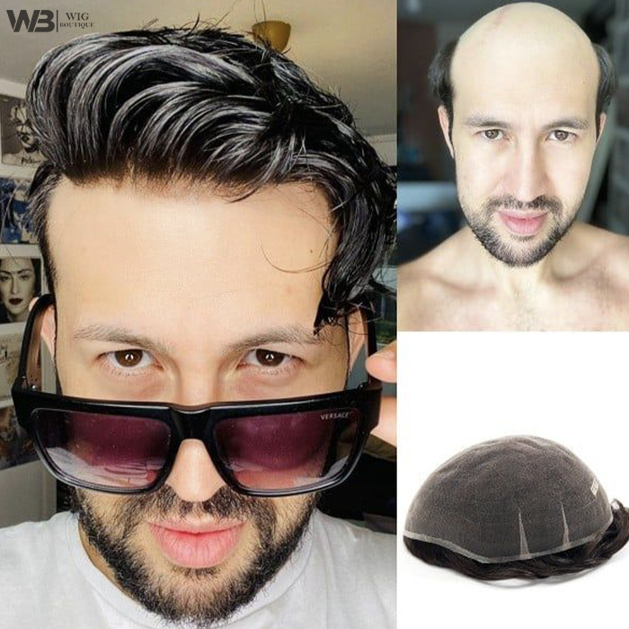Realistic human hair wigs and toupees for men in Delhi